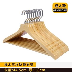 Hangers & Racks Beech 1.8 Round Pole Clothes Rack Clothing Store Solid Wood Retro Anti Slip Traceless Adult Wooden Headdress Hanger