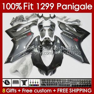 OEM Body For DUCATI Panigale Metallic Grey 959 1299 S R 959R 1299R 15-18 Bodywork 140No.6 959-1299 959S 1299S 15 16 17 18 Frame 2015 2016 2017 2018 Injection mold Fairing