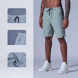 Laufshorts für Herren, zum Laufen, Training, Reißverschlusstaschen, für Fitnessstudio, Sport, schnell trocknend, kurze Freizeit, Sommer-Fitness-Shorts