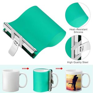 Sublimation Blanks Silicone Bands Sleeve 11oz 12oz 15oz Skinny Tumblers Heat Press Wrap Accessories