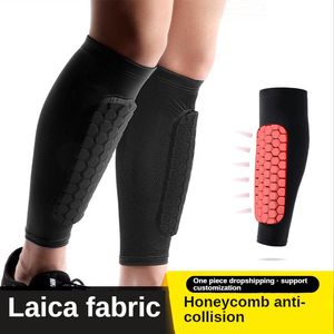 Łokieć podkładki do kolana piłka nożna strażnicy na świeżym powietrzu Sport Honeycomb Anti-Collisa Protection Skarpetki strażnikowe Shank Protector Protege Tibia Footbal