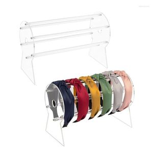 Jewelry Pouches Bags Acrylic Headband Holder Detachable Clear Organizer Display Stand Perfect Necklaces Headpieces Storage Rack Edwi22
