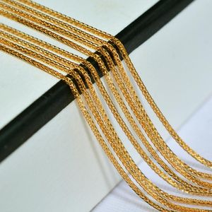 Correntes Real k Gold Gold Jewelry Fine Pure Au750 Pingente Chain Genuine Solid for Women Wedding Luxury x511Chains