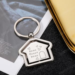 Hem Sweet Home Nyckelring Personlig anpassad text Keyring Graverad för pojkvän Flickvän Parälskare Jubileumspresenter