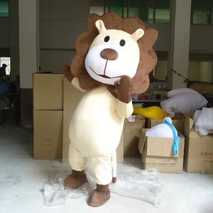 Mascot Doll Costume Lovely Lion Cartoon Mascot Costume Cute Fancy Dress Outfit For Halloween Christmas Carnival Party Event Vuxen storlek