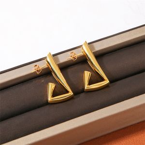 Stud Summer French New Style Cold Wind Triangle Earrings Stud Geometric Ins Fashion Personality Simple Women All-Match Exaggerated Jewelry
