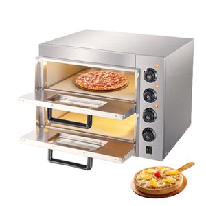 Multifunktionaler elektrischer Pizzaofen aus Edelstahl für Brot, Kuchen, Ofen, Brathähnchen, Ente, Eierkuchen, Backmaschine