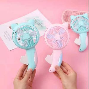 Cat Hand Pressure Fan Summer Party Cooling Air Conditioner Manual Fans Wireless Portable Hand-Cranked Fan Handheld Cooler Household