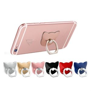Universal Plastic Finger Grip Ring cat face Holder Lazy Buckle 360 Degree Mobile Phone Folding Stand for IPhone13 12 11 XS Max Huawei Xiaomi Expanding Bracket