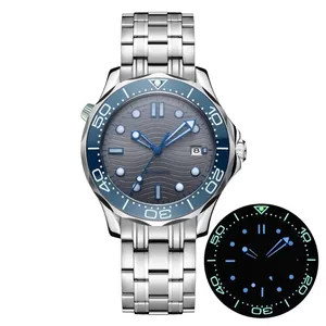 Zegarek wysokiej jakości Wysoka jakość Phylida 20Bar Wodoodporny sport zegarek szary fala Sapphire Crystal Watches for Men AutomaticwristWatches
