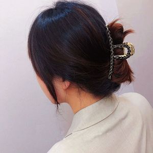 2022 New Women Hair Clamps Elegant Gold Silver Hollow Geometric Metal Hair Claw Vintage Clips Headband Hairpin Fashion Hairs Accessories