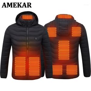 Men s Tracksuits Winter Heating Jackets Men Women Heated Warm Clothing USB Heater Thermal Cotton Hiking Hunting Coats