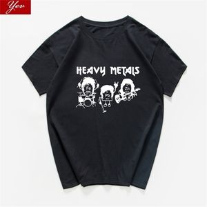 Heavy Metals T Shirt Men Cool Streetwear Hip Hop Chemistry Periodic Table Rock Roll Music Physics Biology Punk Tshirt Men Tee 220527