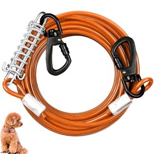 Dog Collarsは 小さな中程度の大きいために金属製のスプリングでケーブルを縛る防腐剤鋼製の接着剤コーティングワイヤー牽引ロープの縛り