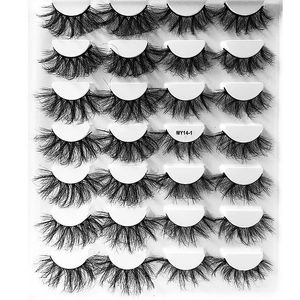 14 Pairs 8d Fluffy false eyelashes Naturalcrisscross Multiple long amd full Fake lashes makeup