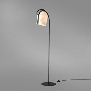 Golvlampor kreativa minimalistiska vita harts soffa lampa e27 vardagsrum sovrum dekor belysning black metall färg studie stativ fixture floor