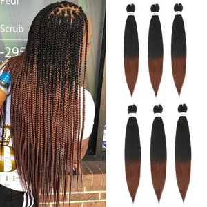 Costume Accessories Synthetic Ombre Brown Pre Stretched Braiding Hair Wholesale Easy Professional Braid Hair For Women Yaki Texture Hair Ext