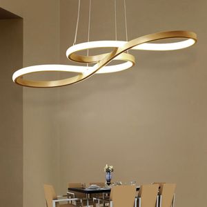 Lampadari moderni a sospensione per ufficio, sala da pranzo, cucina, alluminio, lustro, lampadari nordici per soggiorno