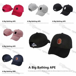 2022 Designer Hats A big BATHING APE Solid cotton casual hat mens woman monkey shape logo caps The size can be adjusted fashion Embroidery icon cap