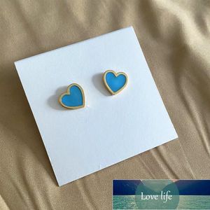 Latest Style Heart Enamel Ear Stud Oil Drip Earrings Factory price expert design Original Status