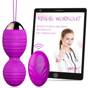 Seks Oyuncak Masajı ABD Depo Patent Tasarımı Kegel Ball Titreşim Aşk Melo Uzaktan Kumanda Şarj Edilebilir Kablosuz Ben WA Oyuncak Kadınlar için 2Z7P