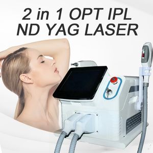 2 arada 1 lazer saç patoo çıkarma makinesi IPL nd YAG lazer makinesi lazer ışını taşınabilir çok fonksiyonlu güzellik makinesi