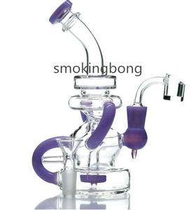 7.9 tum bägare basoljeriggar tjockt glas vatten bongs vattenpipa återvinnare dab rökrör med 14 mm banger