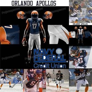 UF CEOMIT Mens Orlando Apollos Jersey Austin Appleby Kevin Anderson Garrett Gilbert D'ernest Johnson Akeem Hunt Ryan Green Alliance of American Jersey