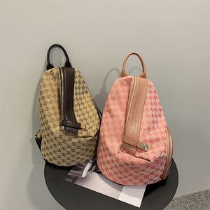 Grande capacidade estilo simples mochila feminina de viagem casual tecido à prova d'água 2023 grande bolsa de ombro feminina mochila macia