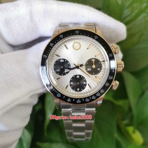 Orologi di qualità perfetta Orologi da polso Vintage 40mm Cosmograph Paul Newman 6263 Cronografo quadrante bianco inossidabile Movimento 7750 Orologio da uomo meccanico a carica manuale