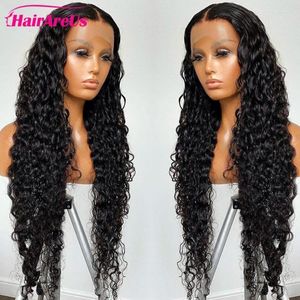 Lace Wigs 30 Inch 13x4 Frontal Deep Water Wave Peruvian Hd Closure Curly Human Hair Wig For Women Kend22