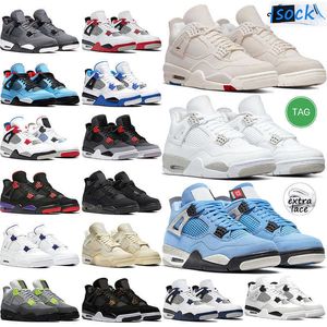4 4s Men Sneaker Top Quality Basketball Shoes Miltary Black Cat Canval White Oreo Univrersity Blur Fire Red Jumpman 3 3S Mens Oudoor