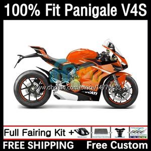 Ducati Panigale için OEM Fairings V4 V4 S R V4S V4R 18-21 Gövde Kiti 1dh.85 Sokak Savaşçısı V4-S V4-R V-4S 2018 2019 2020 2021 V-4R 18 19 20 21 Enjeksiyon Kalıp Gövdesi Siyah Turuncu