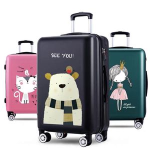 Wholesale cute b for sale - Group buy Suitcases Korean Version Fashion Trolley Suitcase Women Men Carry On Travel Rolling Luggage Bag quot quot quot Inch Cute Brand B