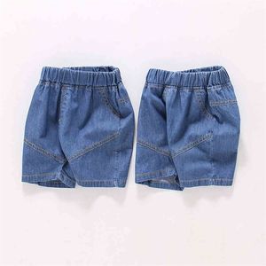 Jeans för flickor Solid Color Jeans för flickor Summer Jeans Infantil Casual Style Kid kläder 210412