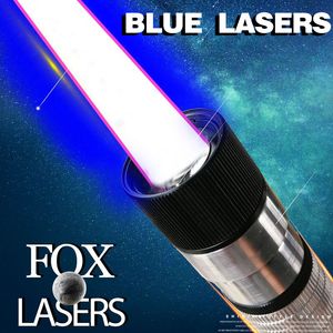 Foxlasers Blue Laser med ficklampa 11W 445-480Nm Advanced Beam Expander Lens High Power Wide Light Spotlight Strobe Mode Outdoor Rescue Command Pointer 11000MW