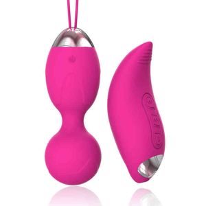 Nxy Eggs 10 Speed Kegel Ball Remote Control Vaginal Tight Exercise Vibrating Egg Stimulator Massage Ben Wa g Spot Vibrator Sex Toy 220421