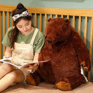 Pc Cm Soft Teddy Bear Plush Toy Dark Brown Super Large Cuddly Cushion Animal Pillow Children Birthday Gift J220704