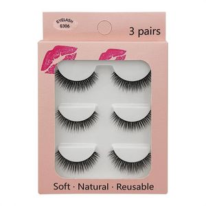 Ny ankomst tjock naturlig 3D -mink False Eyelashes Set Soft Vivid Reazoble Hand Made Multilayer Fake Lashes Extensions Makeup For Eyes Easy to Wear