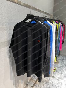 22SS Erkekler Tasarımcılar T Gömlek Pamuk Çita Nakış Kısa Kollu Adam Ekip Boyun Streetwear Beyaz Siyah Xinxinbuy XS-L