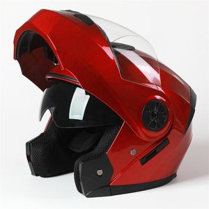 Motorcykelhjältar Vänd hjälm Racing Summer Winter Dual Lens Visor Motobike Moto Casco Lightweight Unisex Bld Modular MotorcycleMotorcyc