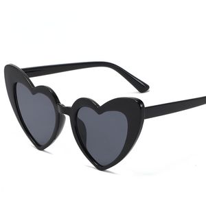 Kalp şeklinde gözlük UV400 şeftali kalp plastik gözlük çerçeve sevimli güneş gözlüğü en iyi sevgililer günü hediyesi