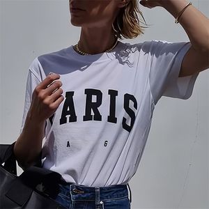 Paris tshirt kvinna bomull mysig grafisk vintage tees skjortor tshirt femme rock n roll tshirts topps streetwear 220615