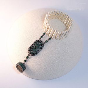 Braccialetti con ciondoli The Great Gatsby Set di anelli per bracciale con strass di cristallo verde rosso per le donne Gioielli da sposa per la festa nuzialeCharm Inte22