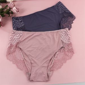 Trufeeling Sexy Lace Sheef Underkläder Kvinnor Plus Storlek 2XL 3XL 4XL 5XL Kvinna Kort för damer Mid-Rise UnderPant 6 Färger Panties 220422