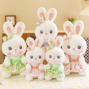 New flower skirt fresh rabbit plush toy doll pastoral floral skirt bunny dolls girl gift