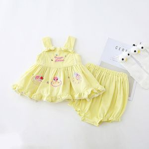 Zestawy odzieży 2PCS Baby Girls Dostosuj sukienki Dzieci Duck Hafdery Sukienka z spodniego maluch LOILTA Ball Suknia Niemowlę urodziny Vestidoscl