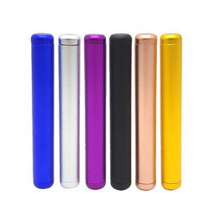 Smoking Colorful Aluminium Alloy Dry Herb Tobacco Preroll Rolling Roller Horn Cigarette Cigar Holder Stash Case Tube Innovative Design Sealed Storage Jars Bottle