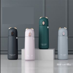 Personalizzato 350 ml isolato vuoto bottiglia d'acqua in acciaio inox bottiglia d'acqua a tenuta stagna viaggio bottiglia d'acqua thermos tazza tazze 220621