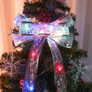 Stringhe Christmas Tree Ribbon Bows String Light 4M 40DES Filo di rame Lampada fata per feste natalizie per matrimoni Decorazione a led a leraggio